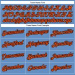 Custom Team Performance T-Shirt with Personalized Name & Number - Light Blue Orange-Black Personalized Light Blue Orange-Black