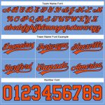 Custom Name and Number Basketball Shorts - Light Blue Orange Navy Authentic Team Sports Apparel Personalized Light Blue Orange-Navy