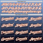 Custom Name & Number Light Blue Orange-Navy Fashion Baseball Jersey - Personalized Authentic Fade Team Jersey Personalized