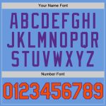 Personalized Custom Name Number Baseball Jersey Light Blue Orange Purple Authentic Throwback Personalized Light Blue Orange-Purple
