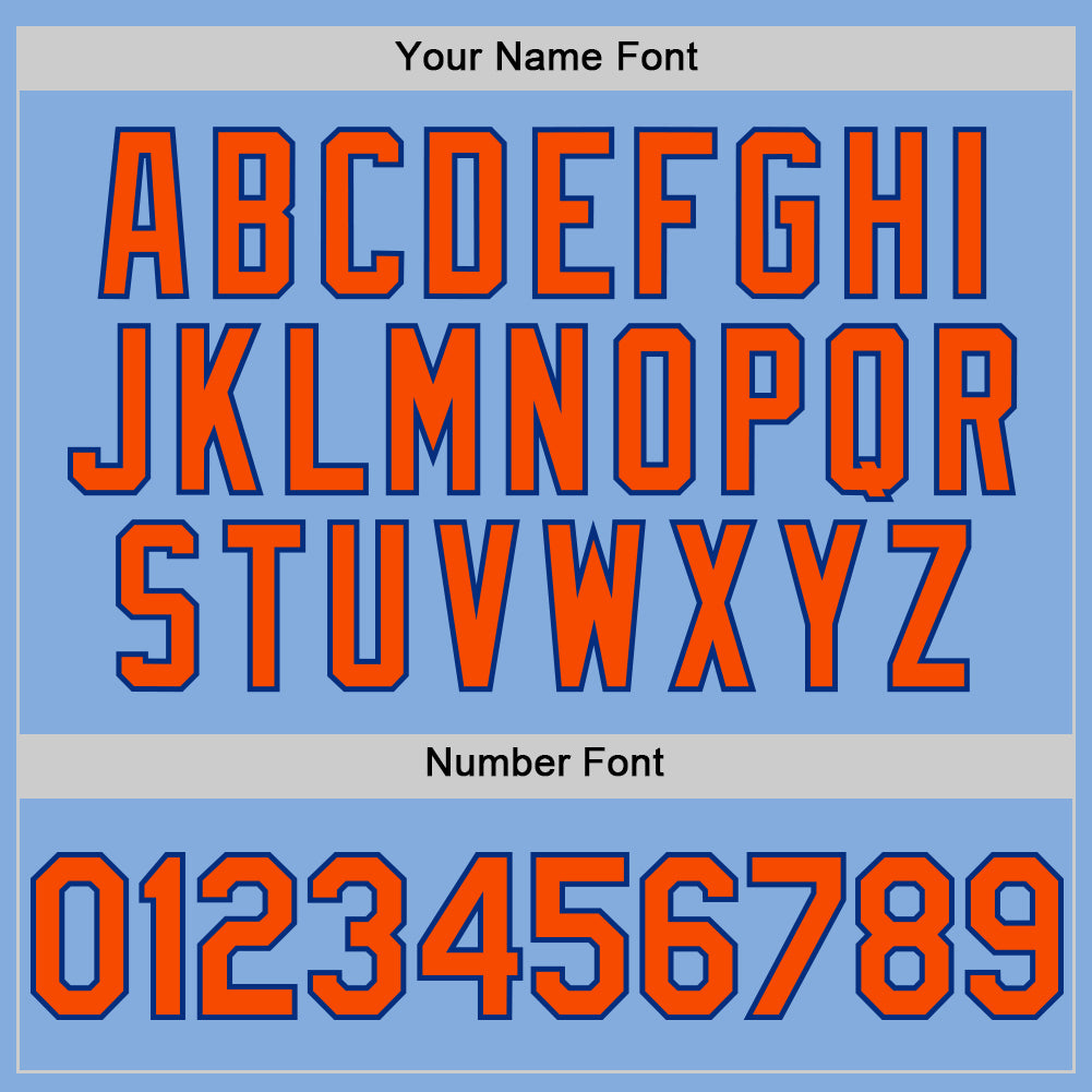 Personalized Light Blue Orange-Royal Authentic Sleeveless Baseball Jersey Personalized Light Blue Orange-Royal Authentic Baseball Jersey for Men - Sleeveless Design Personalized Light Blue Orange-Royal - Image 4