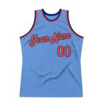 Custom Name and Number Authentic Throwback Basketball Jersey - Personalized Light Blue Orange-Royal Team Jersey Personalized