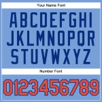 Custom Name and Number Authentic Throwback Basketball Jersey - Personalized Light Blue Orange-Royal Team Jersey Personalized