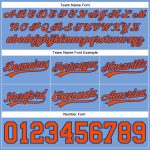 Custom Team Basketball Shorts - Personalized Light Blue Orange-Royal Authentic Throwback with Name and Number Personalized