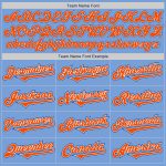 Custom Name Number Baseball Jersey - Personalized Light Blue Orange-Royal Two Tone Authentic Style Personalized Light Blue
