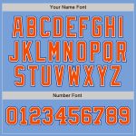 Custom Name Number Baseball Jersey - Personalized Light Blue Orange-Royal Two Tone Authentic Style Personalized Light Blue