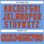 Personalized Light Blue Orange-Royal Baseball Jersey - Authentic Throwback Mesh Design Personalized Light Blue Orange-Royal