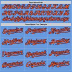 Custom Team Name and Number Light Blue Orange-Royal Authentic Throwback Baseball Jersey Personalized Light Blue Orange-Royal