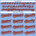 Custom Team Name and Number Performance Polo Shirt - Light Blue Orange-Royal Golf Shirt Personalized Light Blue Orange-Royal