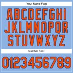 Custom Team Name and Number Performance Polo Shirt - Light Blue Orange-Royal Golf Shirt Personalized Light Blue Orange-Royal
