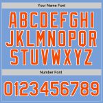 Personalized Light Blue Orange White Basketball Jersey - Authentic Throwback Design Personalized Light Blue Orange-White