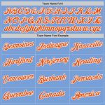 Personalized Light Blue Orange White Basketball Jersey - Authentic Throwback Design Personalized Light Blue Orange-White