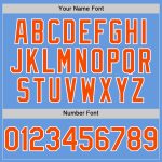 Custom Light Blue Orange-White Mesh Baseball Jersey with Personalized Name and Number - Authentic Throwback Style Personalized
