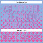 Custom Name & Number Authentic Baseball Jersey - Personalized Light Blue Pink 3D Geometric Pattern Design Personalized Light