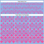 Custom Name & Number Authentic Baseball Jersey - Personalized Light Blue Pink 3D Geometric Pattern Design Personalized Light