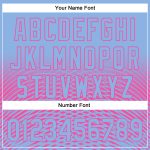 Custom Name and Number Baseball Jersey - Personalized Light Blue and Pink 3D Gradient Lines Design Personalized Light Blue