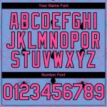 Custom Name and Number Baseball Jersey - 3D Spider Web Design in Light Blue, Pink, and Black - Personalized Team Apparel