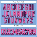 Personalized Light Blue Pink Black Baseball Jersey - Authentic Design Personalized Light Blue Pink-Black Authentic Baseball