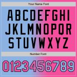 Custom Gradient Baseball Jersey in Light Blue Pink Black with Personalized Name and Number Personalized Light Blue Pink-Black