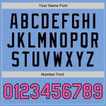 Custom Name and Number Baseball Jersey - Personalized Light Blue Pink Black Authentic Raglan Sleeves Personalized Light Blue