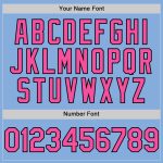 Custom Name and Number Light Blue Pink-Black Authentic Sleeveless Baseball Jersey - Personalized Team Apparel Personalized