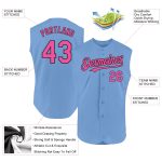 Custom Name and Number Light Blue Pink-Black Authentic Sleeveless Baseball Jersey - Personalized Team Apparel Personalized