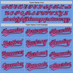 Custom Name and Number Personalized Light Blue Pink-Black Baseball Jersey - Authentic Throwback Team Jersey Personalized