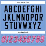 Custom Light Blue Pink Black Basketball Jersey with Personalized Name & Number - Authentic Throwback Style Personalized Light