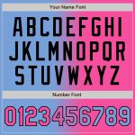 Custom Gradient Varsity Letterman Jacket with Personalized Name and Number - Light Blue Pink Black Full-Snap Bomber Fashion Jacket