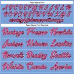 Custom Personalized Varsity Jacket with Name & Number - Light Blue Pink-Black Two Tone Bomber Full-Snap Design Personalized