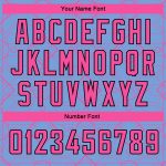 Custom City Edition Basketball Jersey - Personalized Light Blue Pink-Black Geometric Shapes with Name & Number Personalized