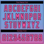 Personalized Basketball Jersey with Custom Name & Number, Light Blue Pink-Black Halftone, Authentic City Edition Personalized