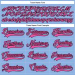 Customizable Light Blue Pink Black Hockey Jersey with Lace Neck - Personalize Name & Number Personalized Light Blue Pink-Black