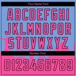 Custom Name and Number Basketball Jersey - Light Blue Pink Black Holiday Monuments Silhouette City Edition Personalized Light