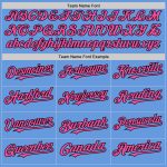 Custom Name Number Authentic Throwback Baseball Jersey Personalized Light Blue Pink Black Mesh Team Design Personalized Light