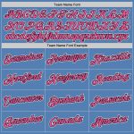 Custom Name and Number Light Blue Pink Black Performance T-Shirt for Team Personalized Light Blue Pink-Black Performance