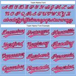 Custom Name and Number Golf Polo Shirt - Pink-Black Light Blue Performance Vapor Design Personalized Light Blue Pink-Black