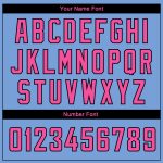 Custom Personalized Basketball Jersey - Light Blue Pink-Black Abstract Lines, Authentic City Edition, Custom Name & Number
