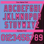 Custom Name Number Authentic City Edition Basketball Jersey Light Blue Pink Black Triangle Pinstripes Personalized Light