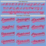 Custom Two-Button Light Blue Pink-Black Unisex Softball Jersey with Name and Number - Personalized Team Apparel Personalized