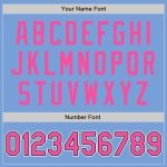 Custom Two-Button Light Blue Pink-Black Unisex Softball Jersey with Name and Number - Personalized Team Apparel Personalized