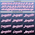 Custom Name and Number Light Blue Pink-Navy Fashion Baseball Jersey - Personalized Authentic Fade Design Personalized Light