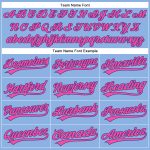 Custom Baseball Jersey with Personalized Name & Number - Light Blue Pink Pinstripe Purple Personalized Light Blue Pink Pinstripe
