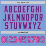 Custom Name Number Authentic Baseball Jersey - Light Blue Pink Purple Personalized Light Blue Pink-Purple Authentic Baseball