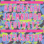 Custom Name Number Basketball Jersey - Personalized 3D Grunge Art Design in Light Blue Pink White Colors Personalized Light