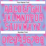 Custom Name and Number Baseball Jersey with Light Blue Pink-White 3D Halftone Dots Design - Personalized Team Apparel Personalized