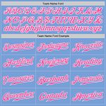 Custom Name and Number Baseball Jersey - Personalized Light Blue Pink-White Authentic Team Jersey Personalized Light Blue
