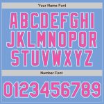 Custom Gradient Fashion Baseball Jersey - Personalized Light Blue Pink-White with Name and Number Personalized Light Blue