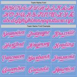 Custom Gradient Fashion Baseball Jersey - Personalized Light Blue Pink-White with Name and Number Personalized Light Blue