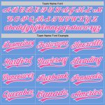 Custom Name and Number Light Blue Pink-White Authentic Throwback Baseball Jersey Personalized Light Blue Pink-White Authentic